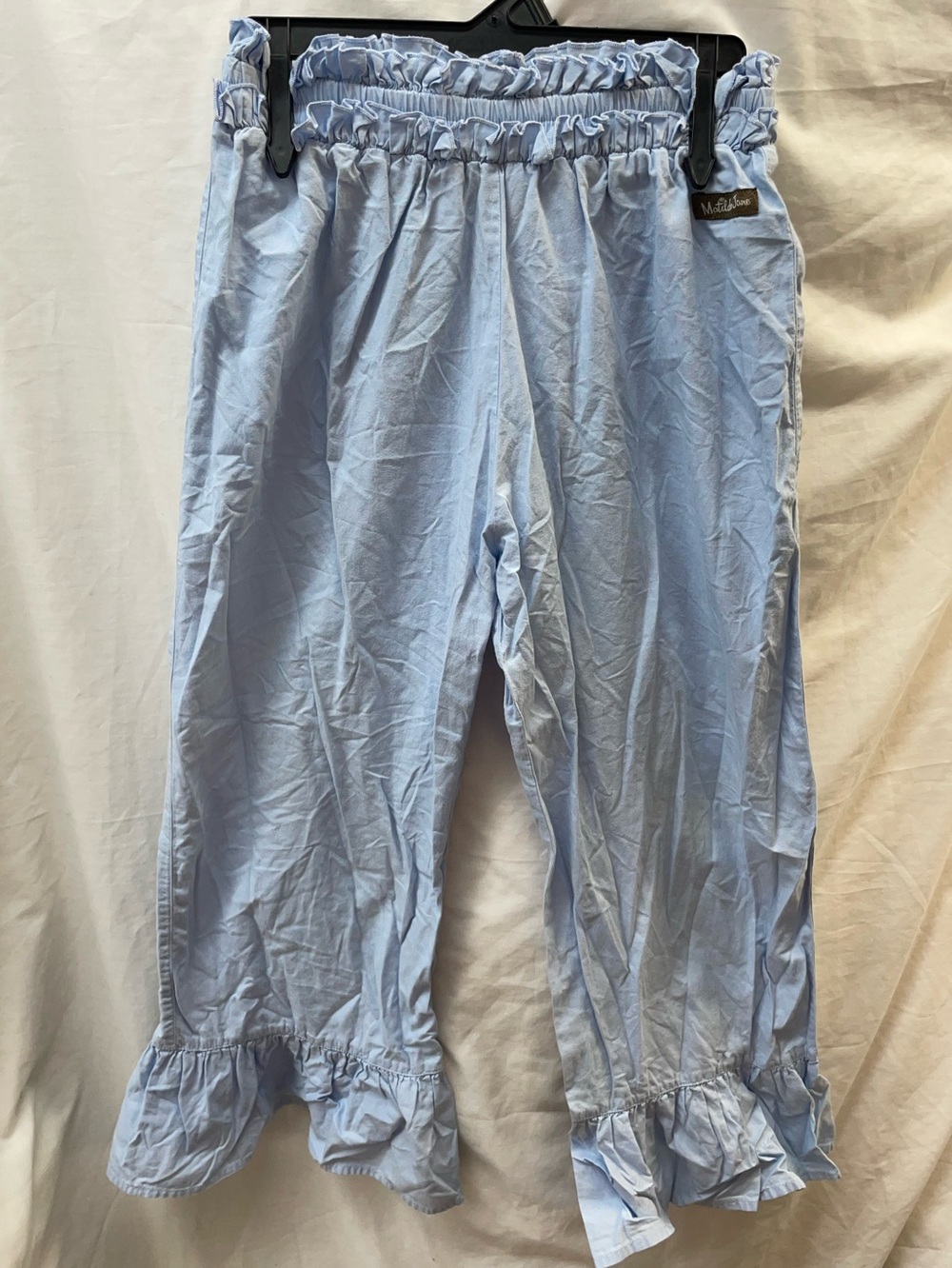 Matilda Jane Light Blue Ruffle-Hem Pants girl sz 12